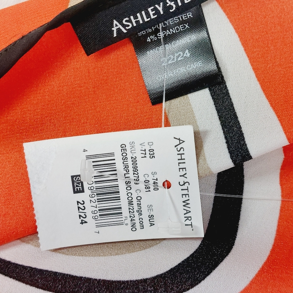 Ashley Stewart Multicolor Geometric Blouse - Picture 7 of 9